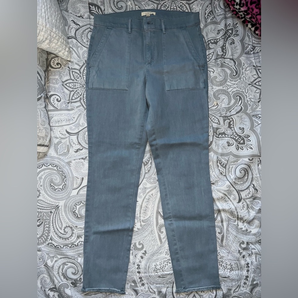 LOFT Light Blue Utility Pants